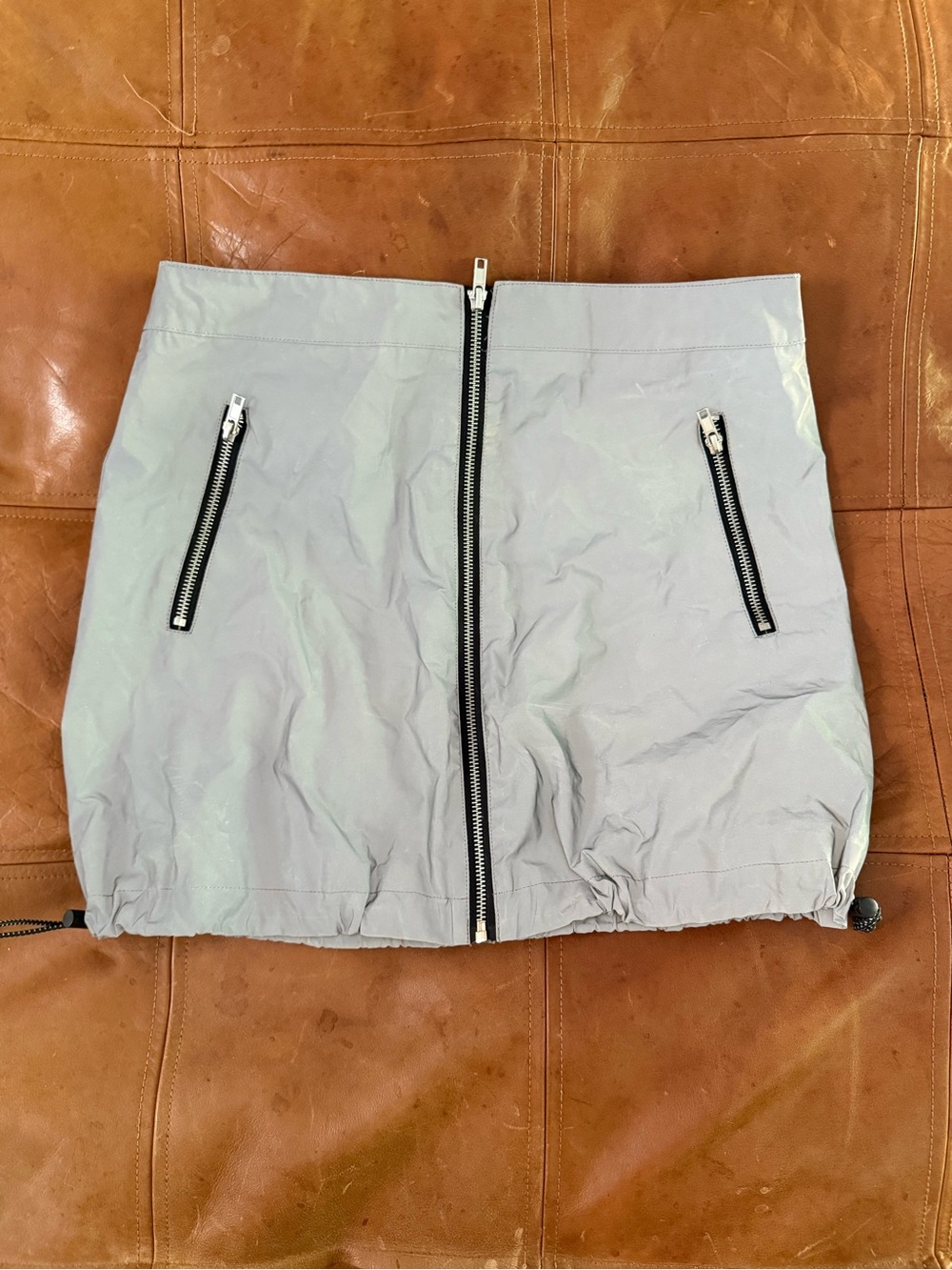 Forever 21 reflective Zip-Front Mini Skirt